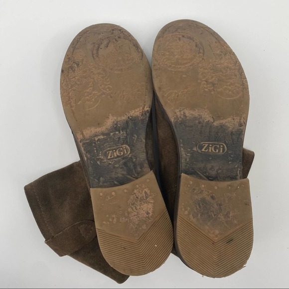 ZIGI SOHO CANNOLI LEATHER SUEDE SLIP ON ANKLE BOOTS WOMEN'S SIZE 9 - Picture 6 of 8